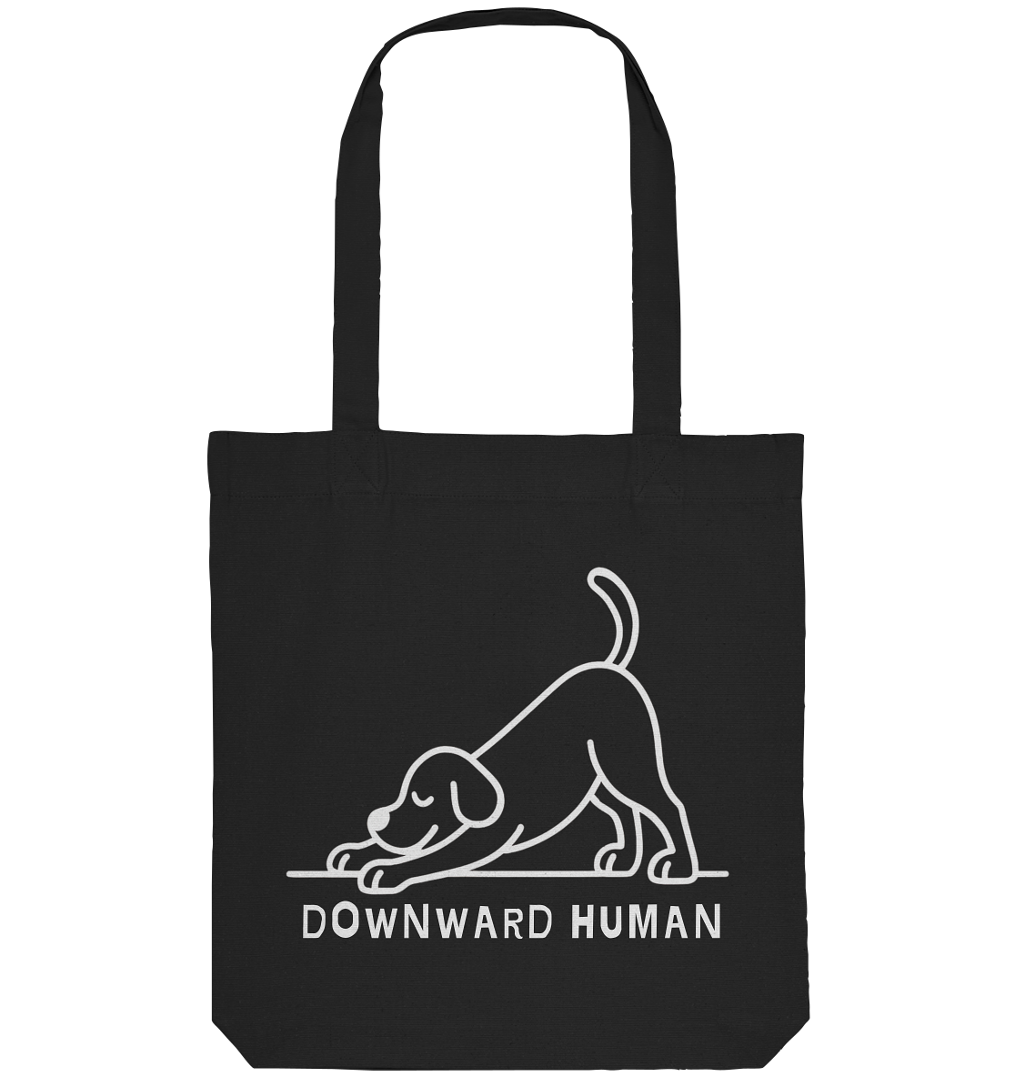 Downward Human Yoga Dog - Organic Tote-Bag