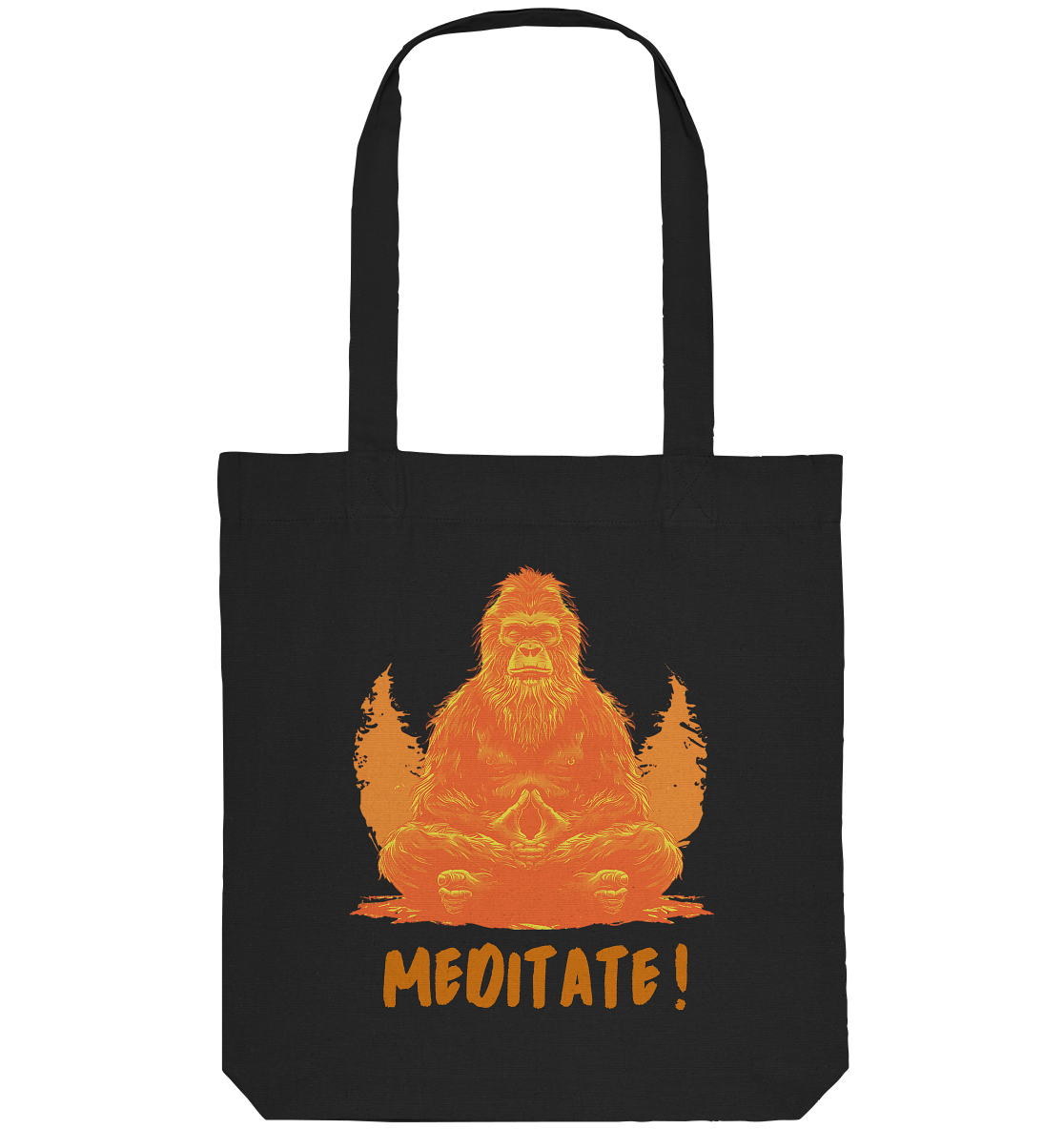 BigFoot Meditation Orange - Organic Tote-Bag