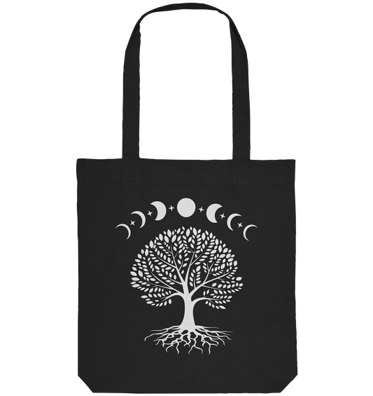 Mondphasen Lebensbaum - Organic Tote-Bag