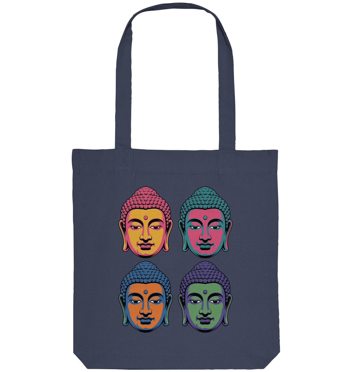 Buddha Köpfe Pop Art - Organic Tote-Bag