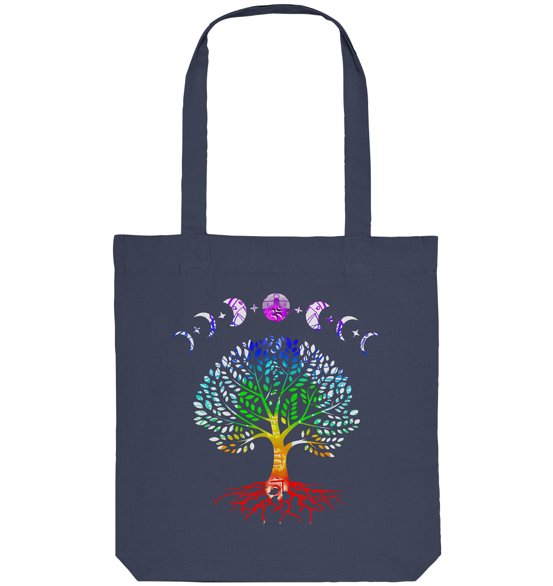 Lebensbaum + Mondphasen - Organic Tote-Bag