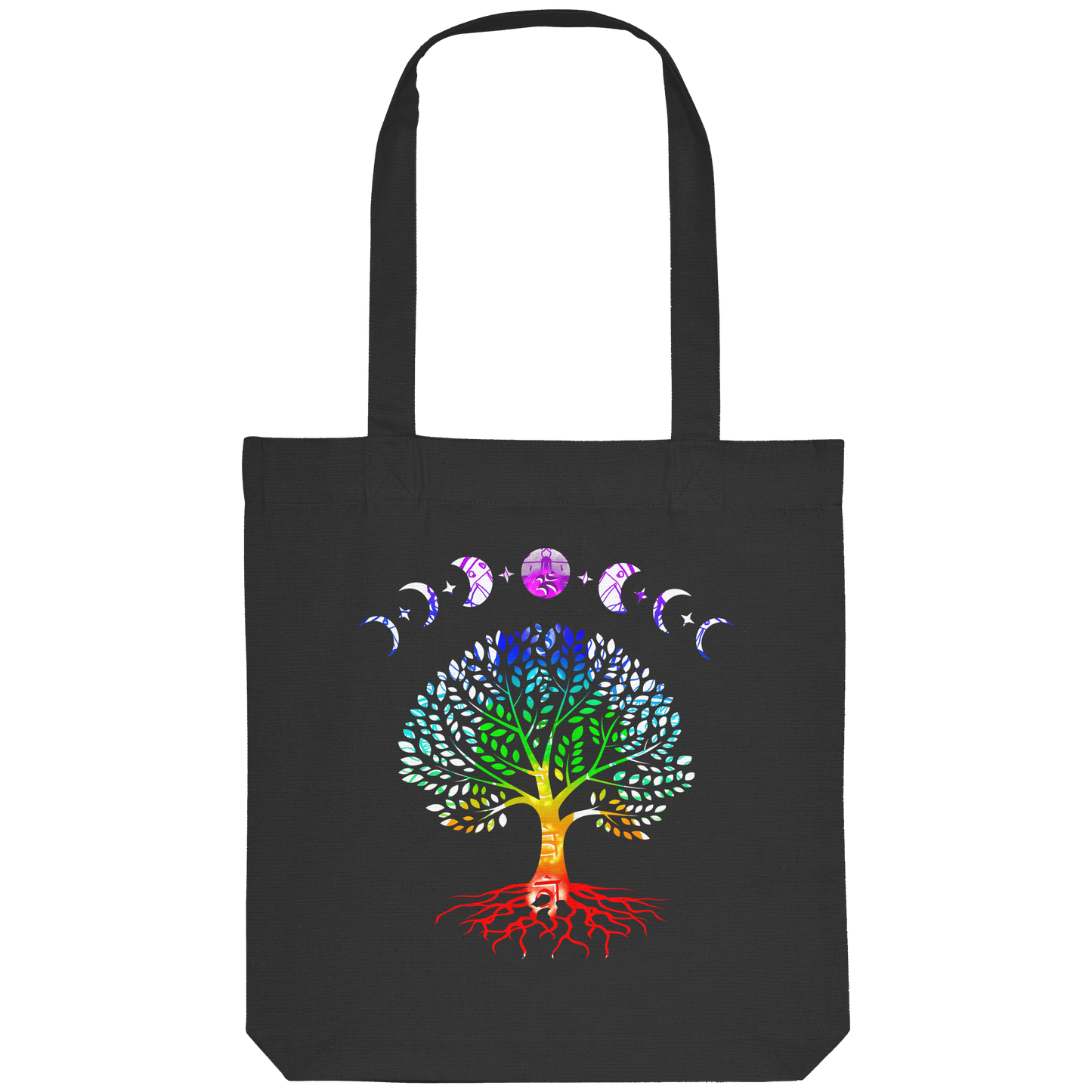 Lebensbaum + Mondphasen - Organic Tote-Bag