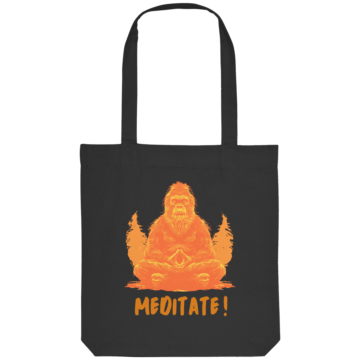 BigFoot Meditation Orange - Organic Tote-Bag