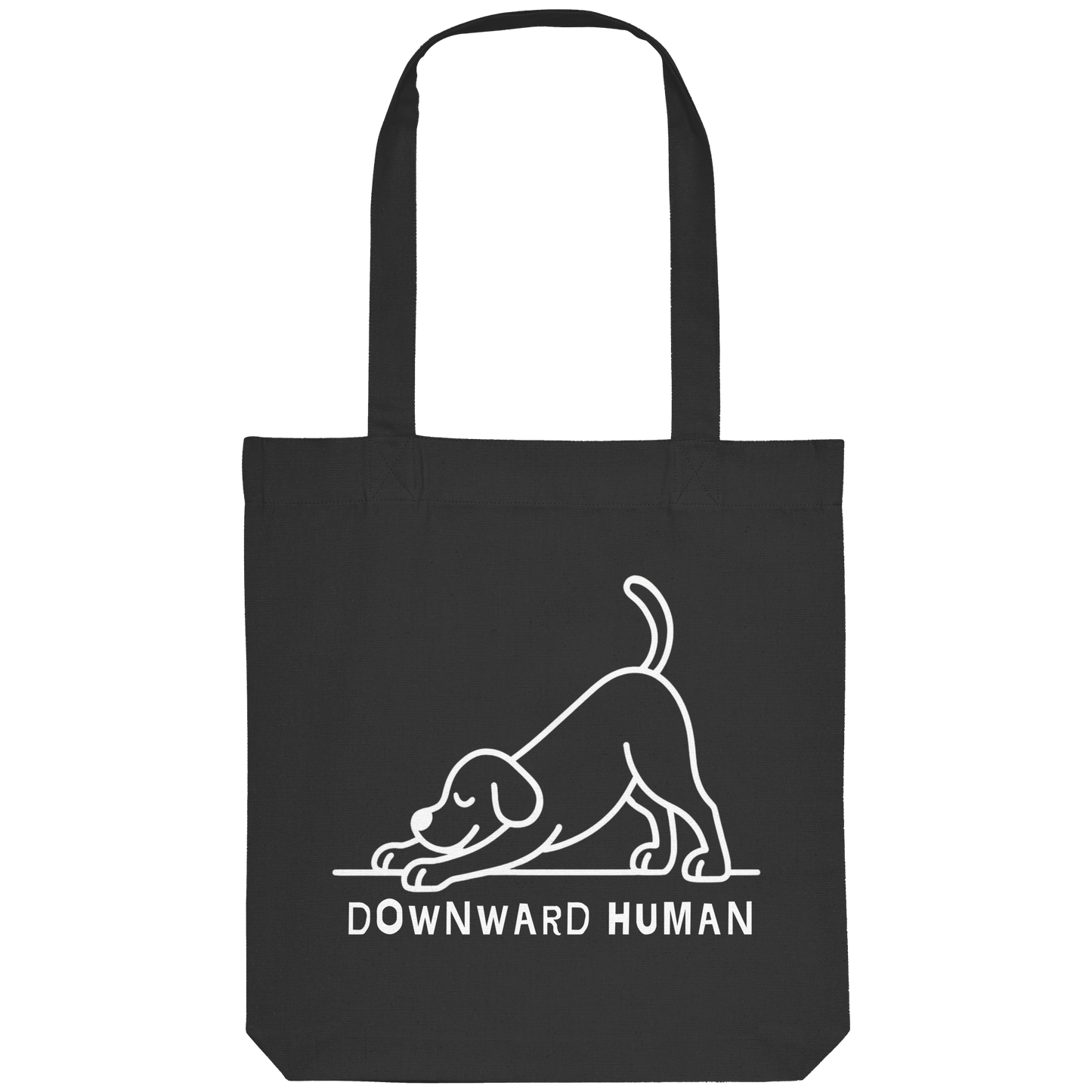 Downward Human Yoga Dog - Organic Tote-Bag