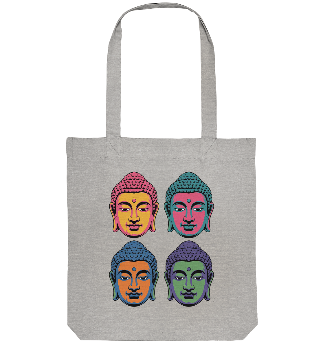 Buddha Köpfe Pop Art - Organic Tote-Bag