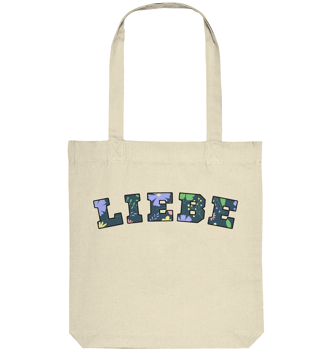 Liebe Floral Pattern - Organic Tote-Bag