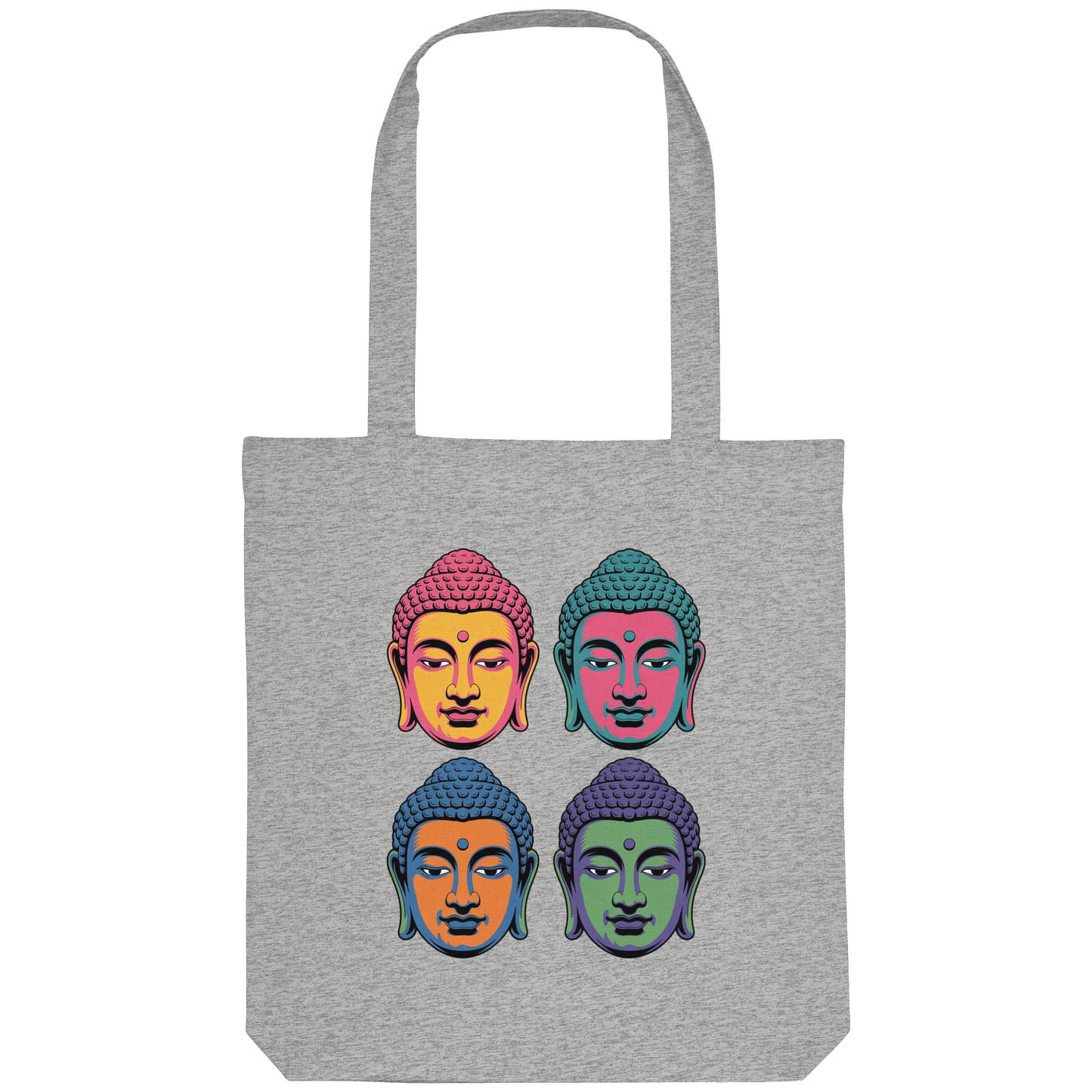 Buddha Köpfe Pop Art - Organic Tote-Bag
