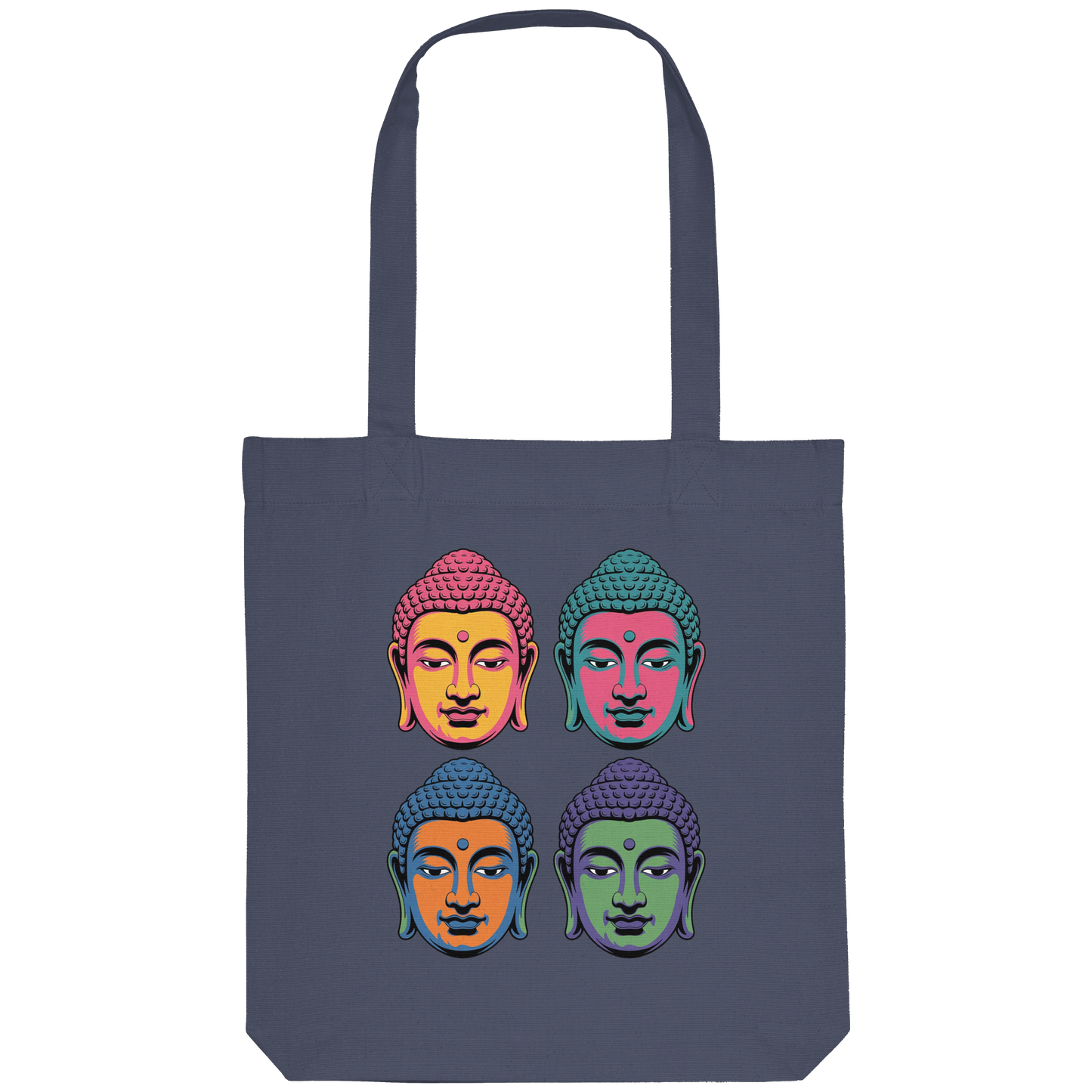 Buddha Köpfe Pop Art - Organic Tote-Bag