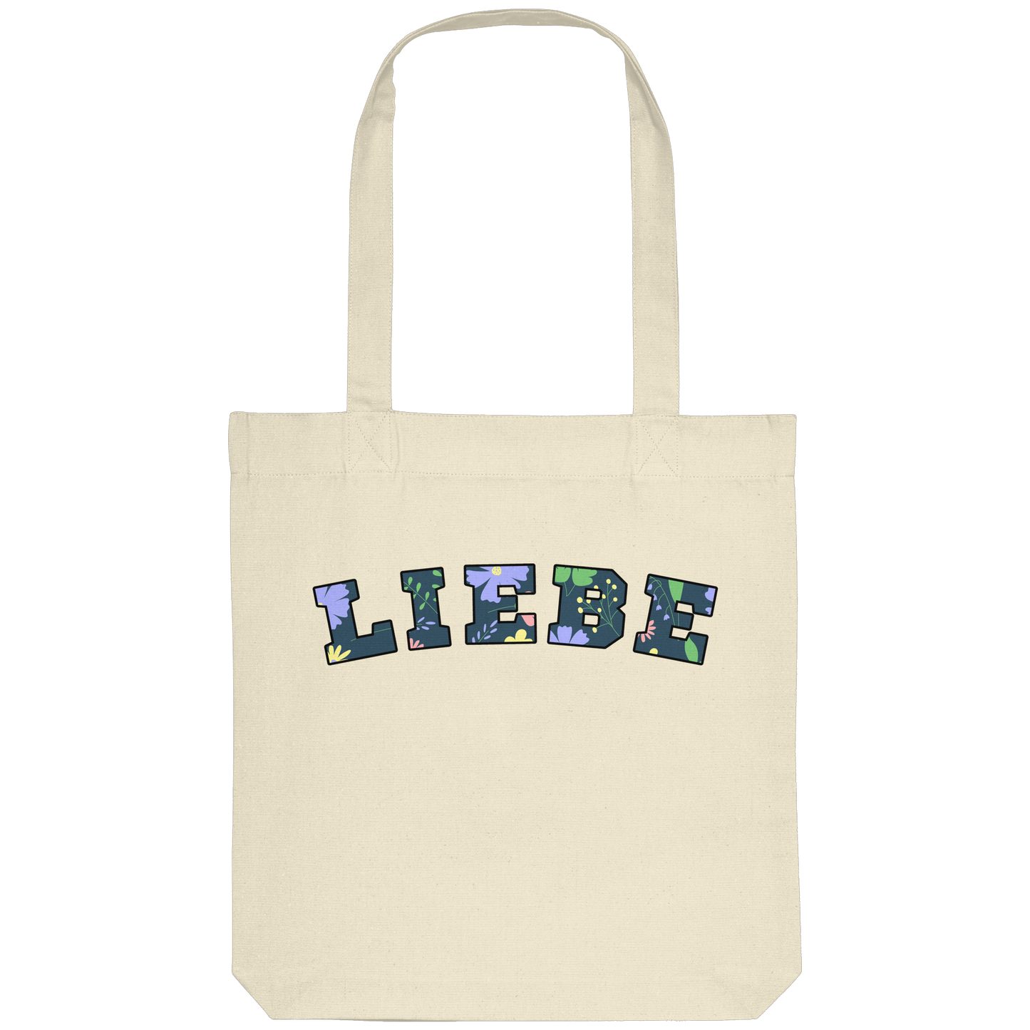 Liebe Floral Pattern - Organic Tote-Bag
