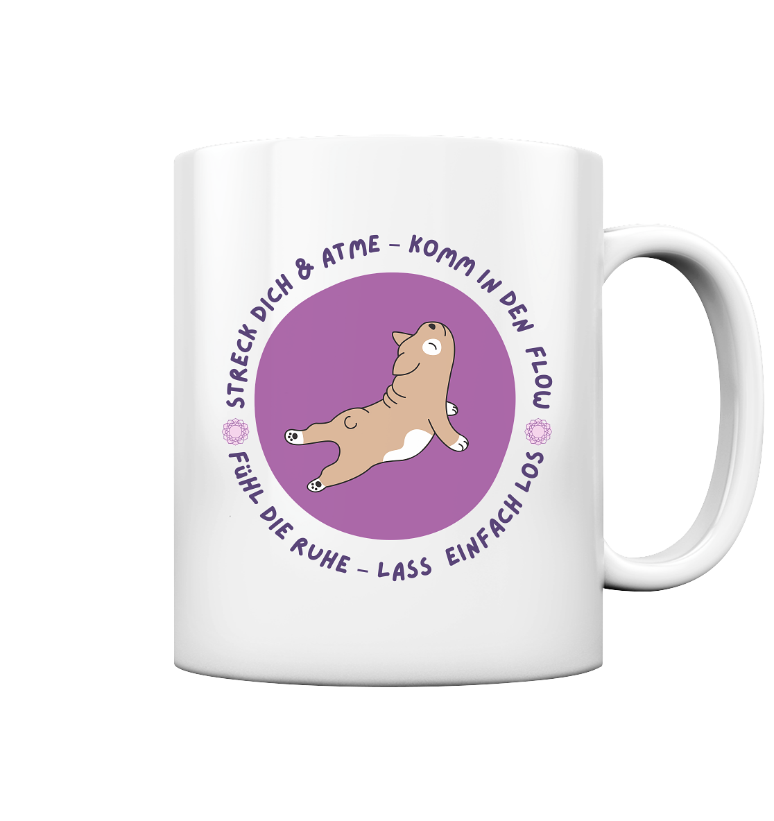 Yoga Frenchie  - Tasse glossy