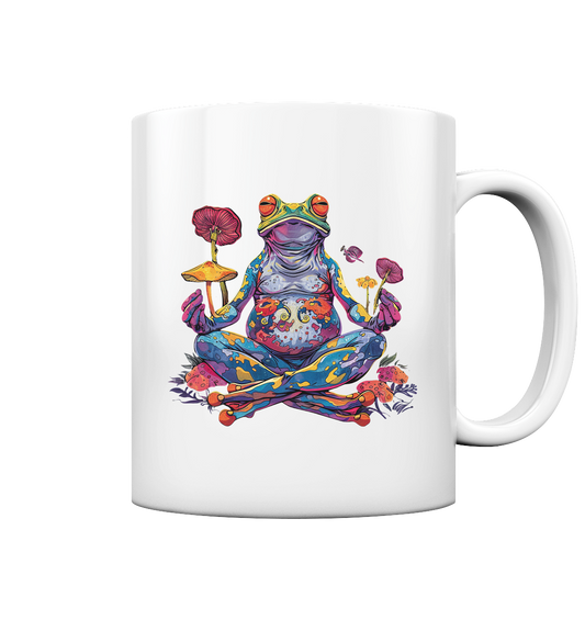 Spiritueller Frosch - Tasse glossy