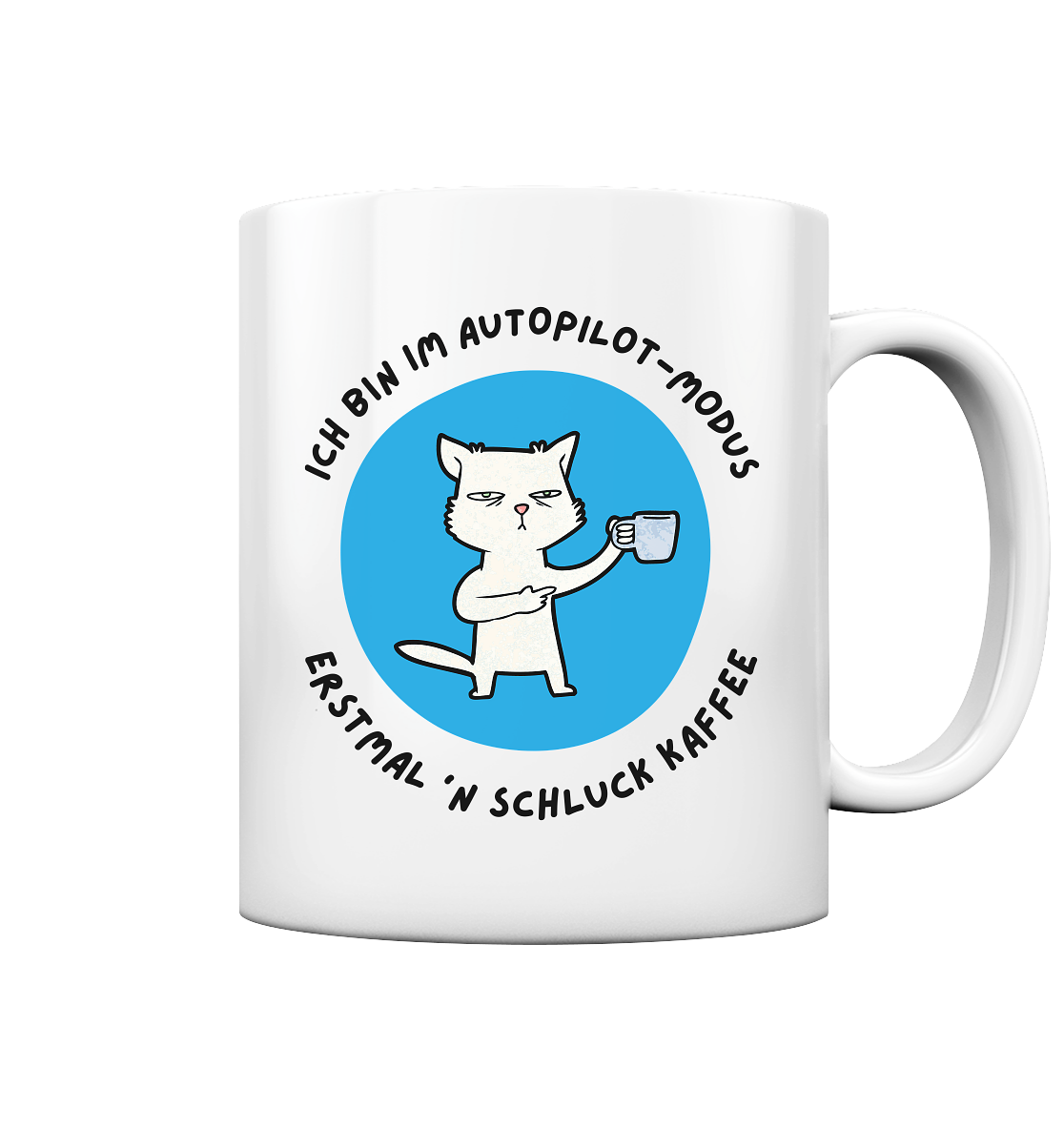 Kaffee Katze  - Tasse glossy