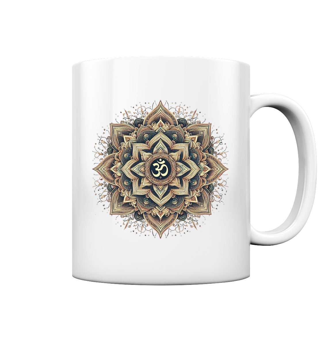 Boho Mandala mit Om - Tasse glossy