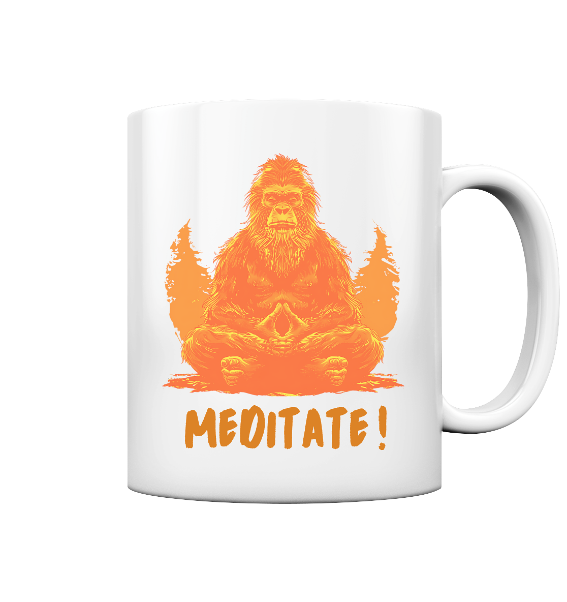 BigFoot Meditation Orange - Tasse glossy