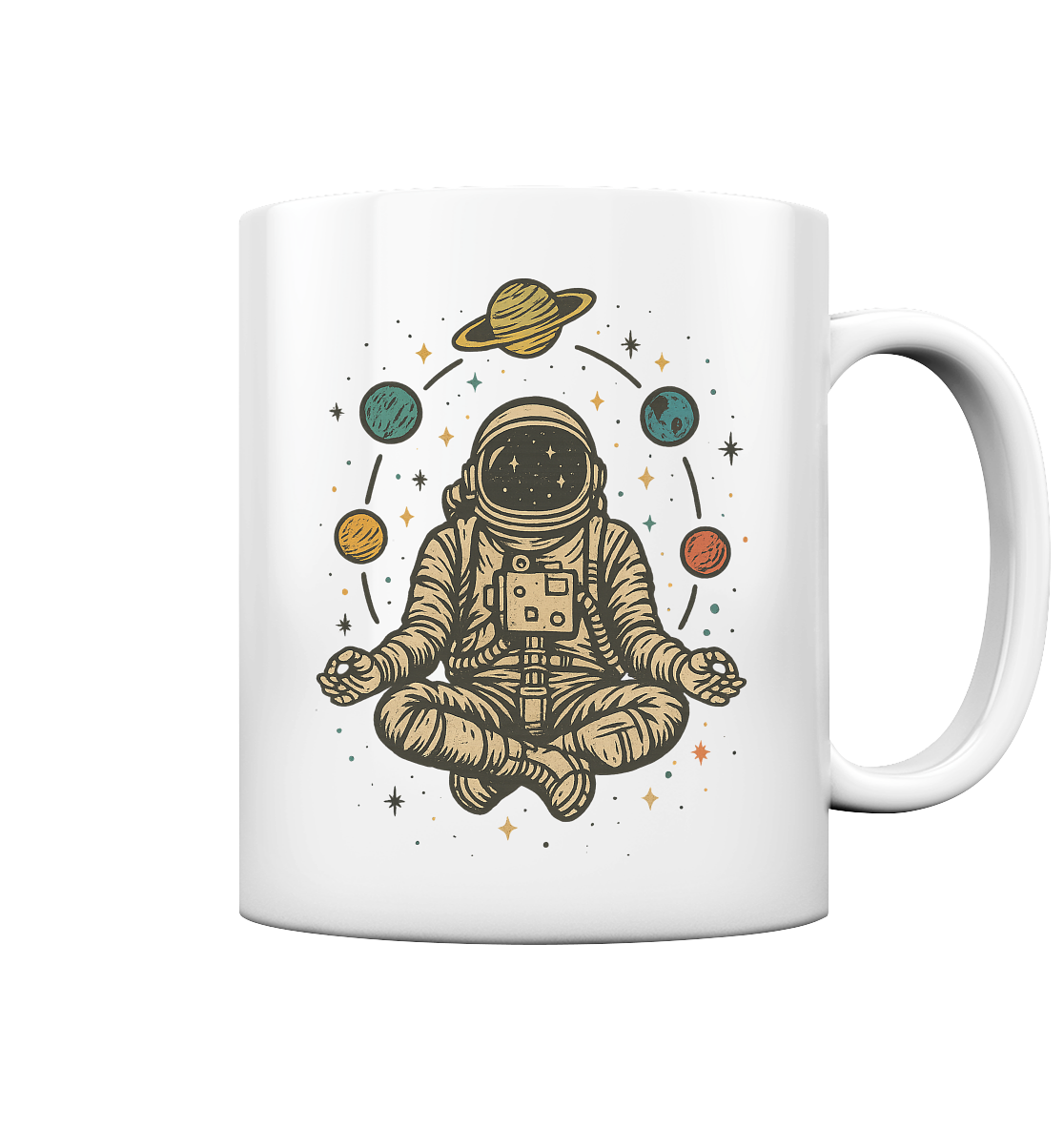 Meditierender Astronaut Zen - Tasse glossy
