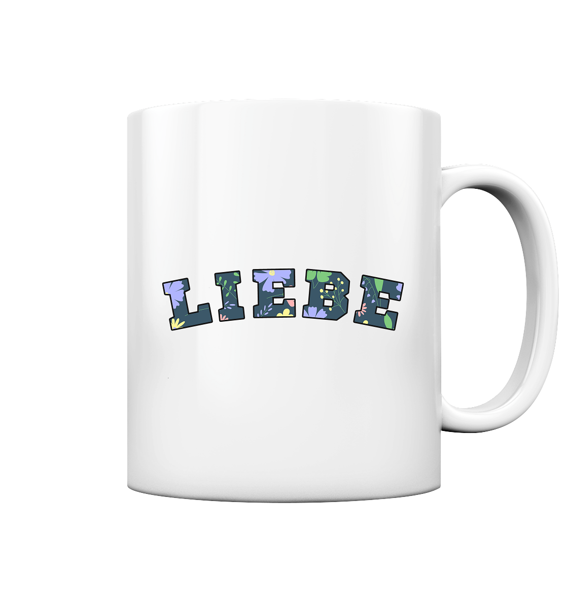 Liebe Floral Pattern - Tasse glossy