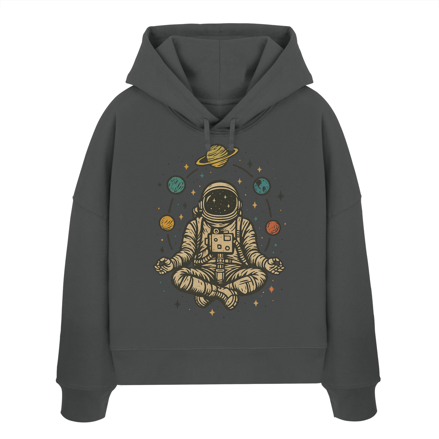 Meditierender Astronaut Zen - Womens Organic Boxcut Hoodie