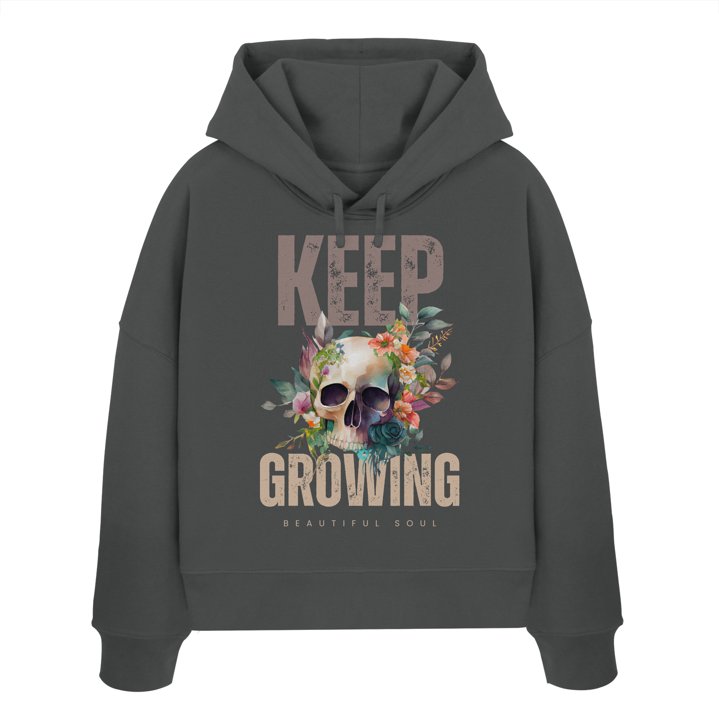Keep Growing Beautiful Soul - Womens Organic Boxcut Hoodie