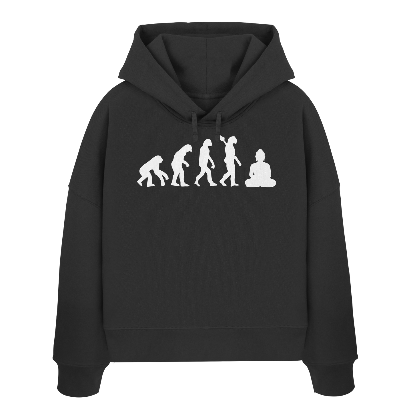 Evolution Buddha - Womens Organic Boxcut Hoodie