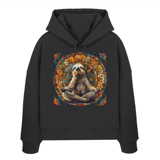 Meditierendes Faultier - Womens Organic Boxcut Hoodie