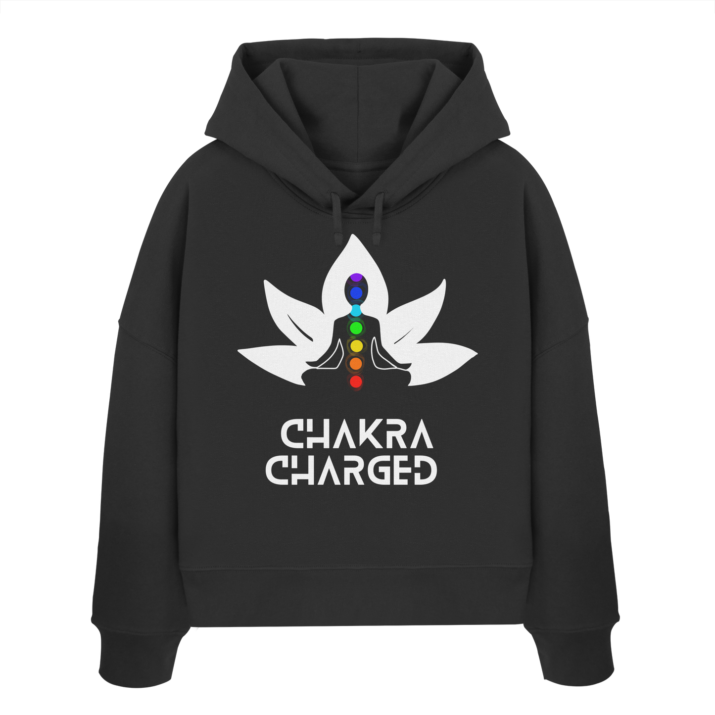Chakra Charged Lotus - Womens Organic Boxcut Hoodie
