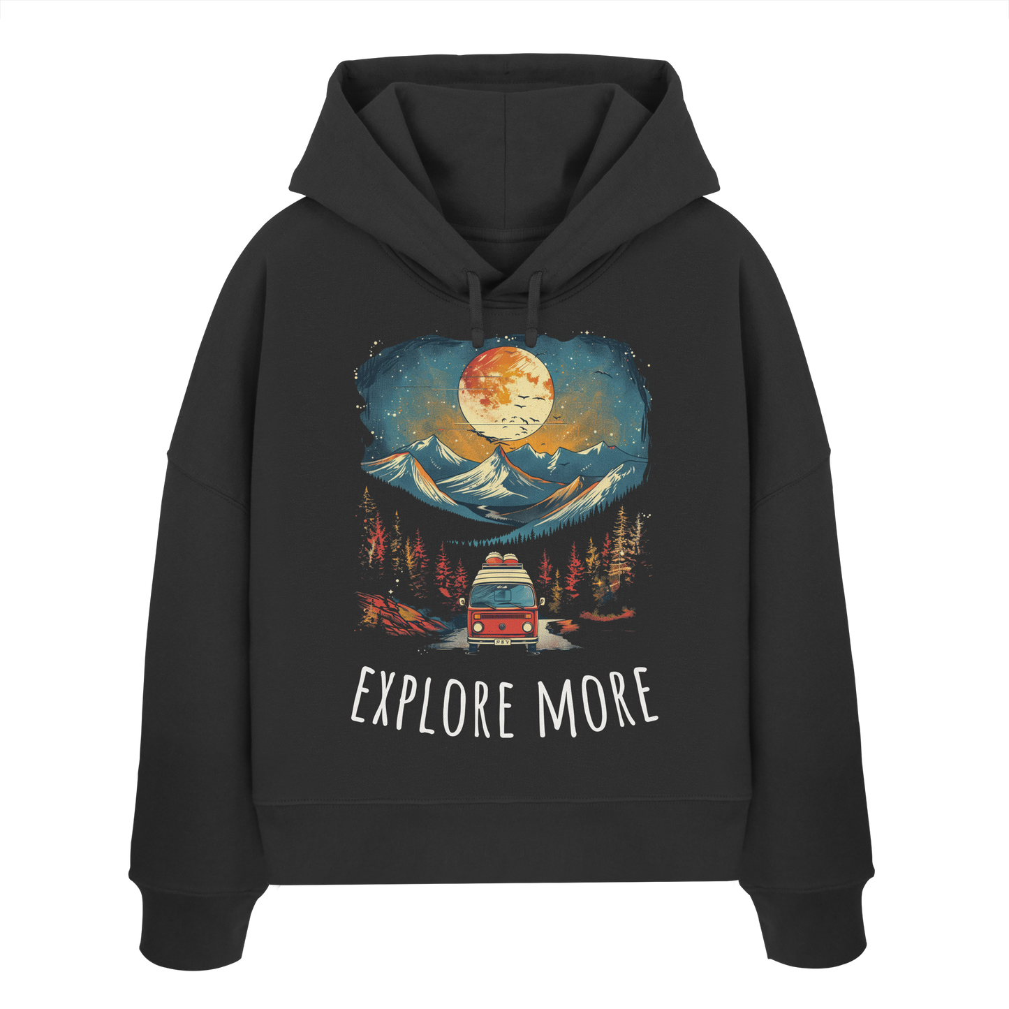 Explore More Bulli Lover - Womens Organic Boxcut Hoodie