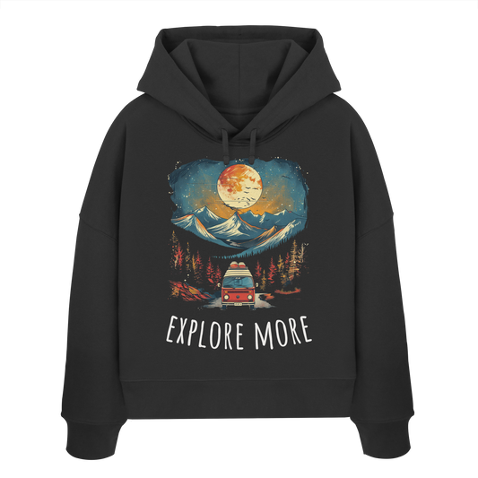 Explore More Bulli Lover - Womens Organic Boxcut Hoodie