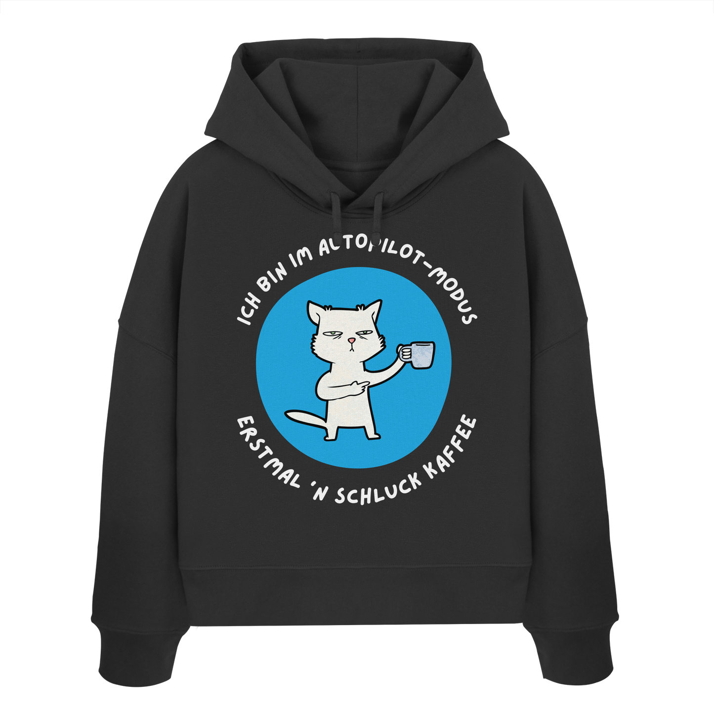 Kaffee Katze - Womens Organic Boxcut Hoodie