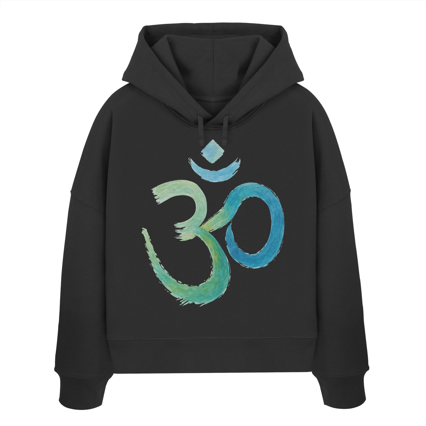 OM Aquarell  - Womens Organic Boxcut Hoodie