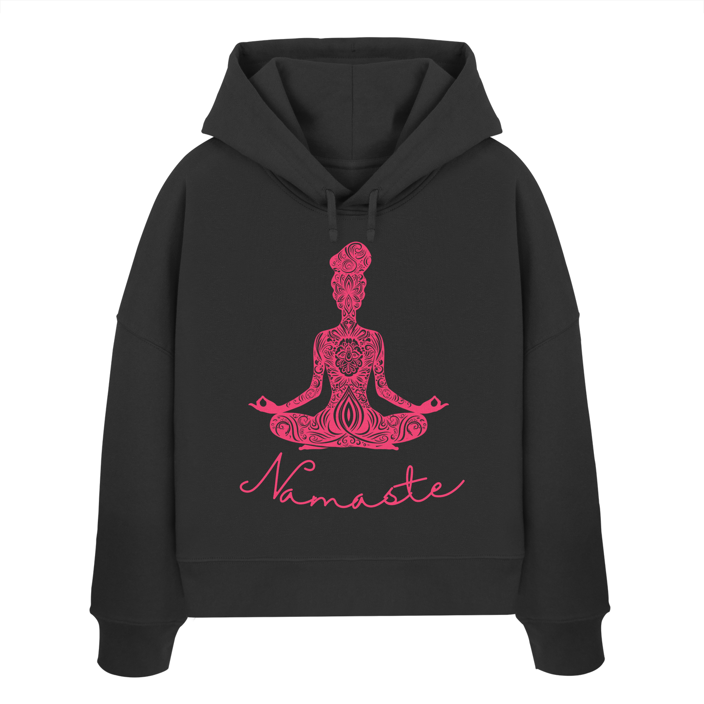 Frau Meditiert Namaste - Womens Organic Boxcut Hoodie
