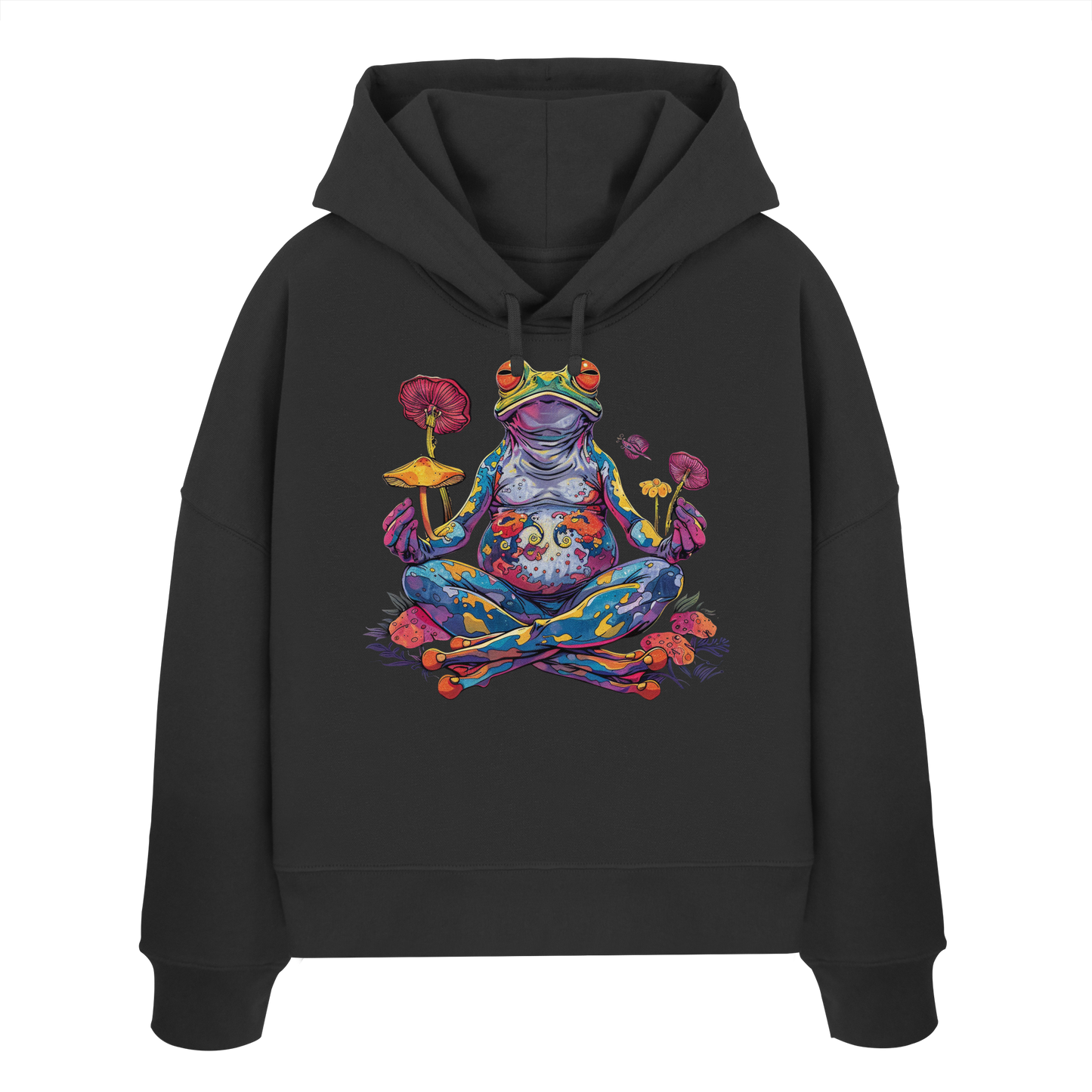 Spiritueller Frosch - Womens Organic Boxcut Hoodie