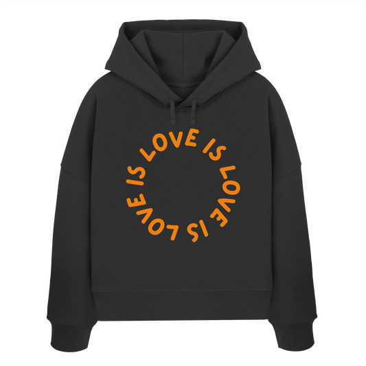 Love is Love is Love - Womens Organic Boxcut Hoodie