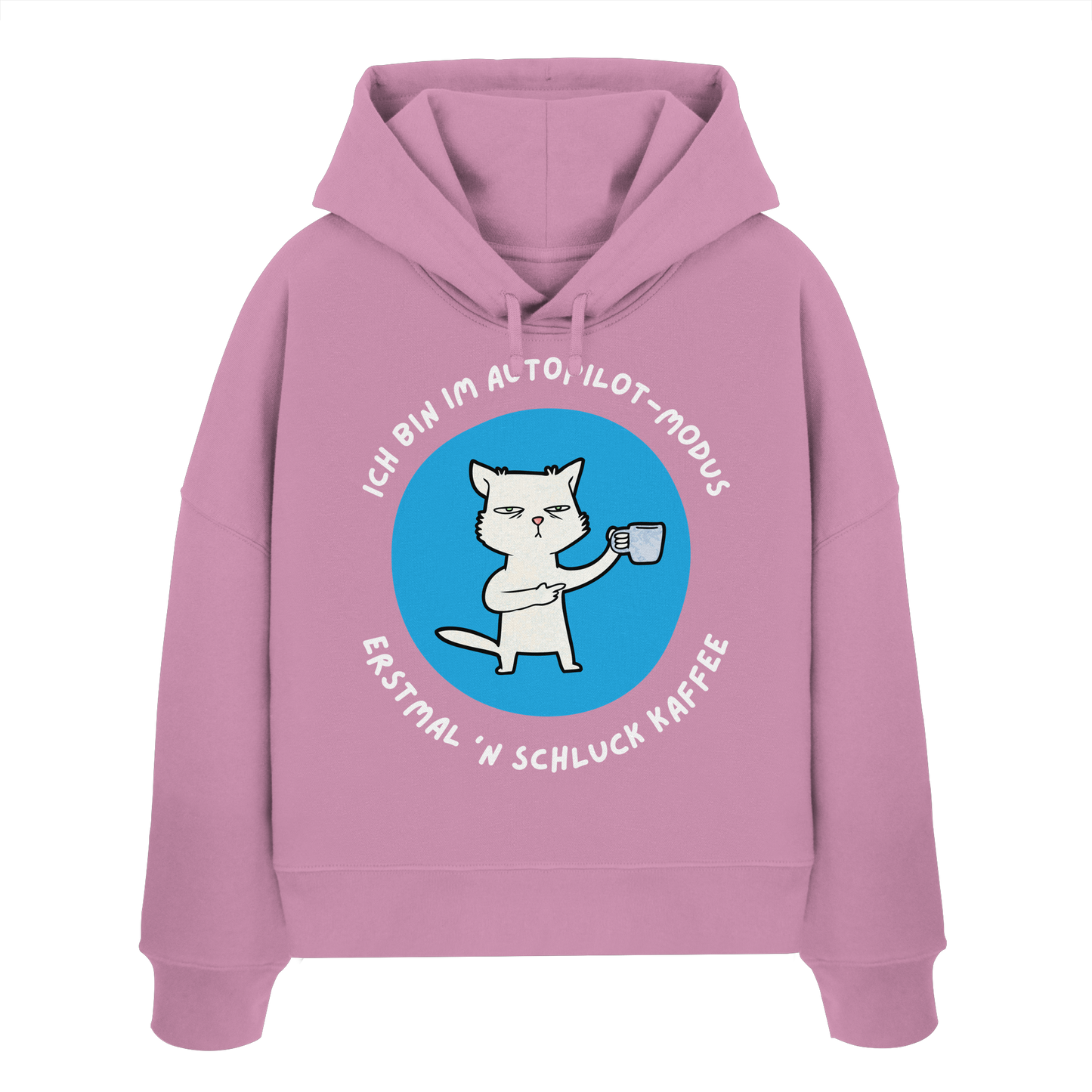 Kaffee Katze - Womens Organic Boxcut Hoodie