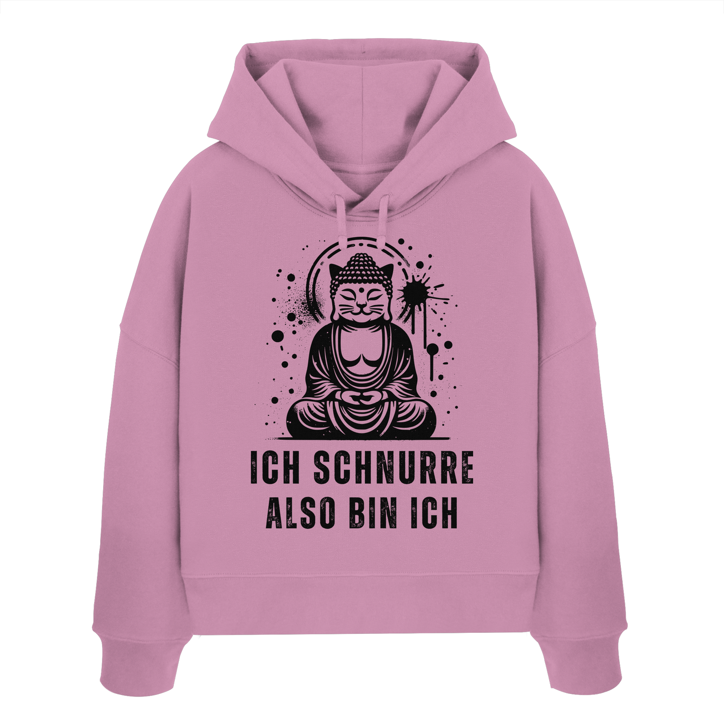 Ich schnurre also bin ich - Womens Organic Boxcut Hoodie