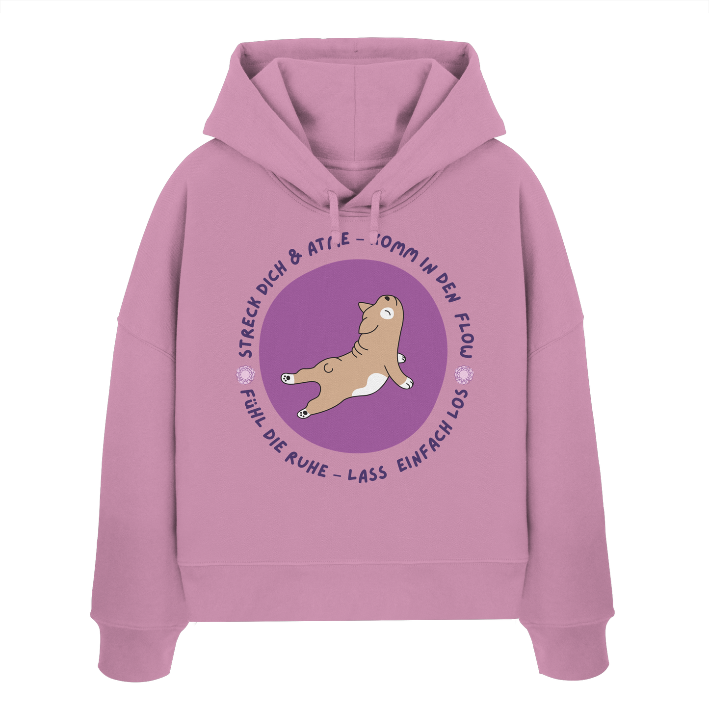 Yoga Frenchie  - Womens Organic Boxcut Hoodie