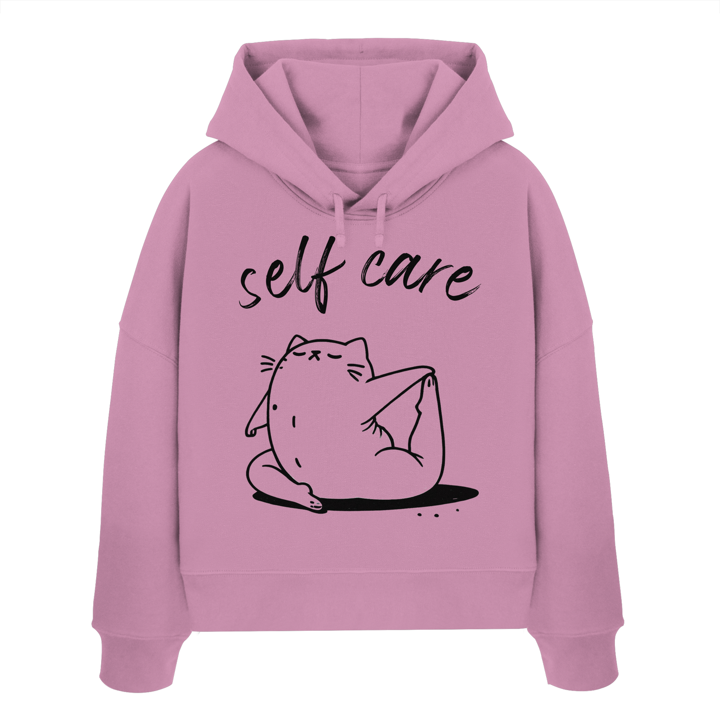 Selfcare Yoga Katze - Womens Organic Boxcut Hoodie