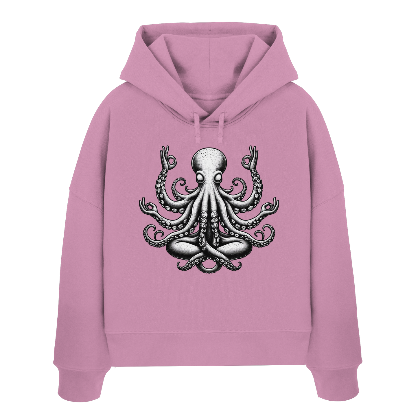 Oktopus in Meditation - Womens Organic Boxcut Hoodie