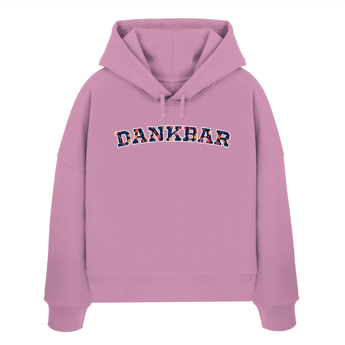 DANKBAR Floral Pattern - Womens Organic Boxcut Hoodie