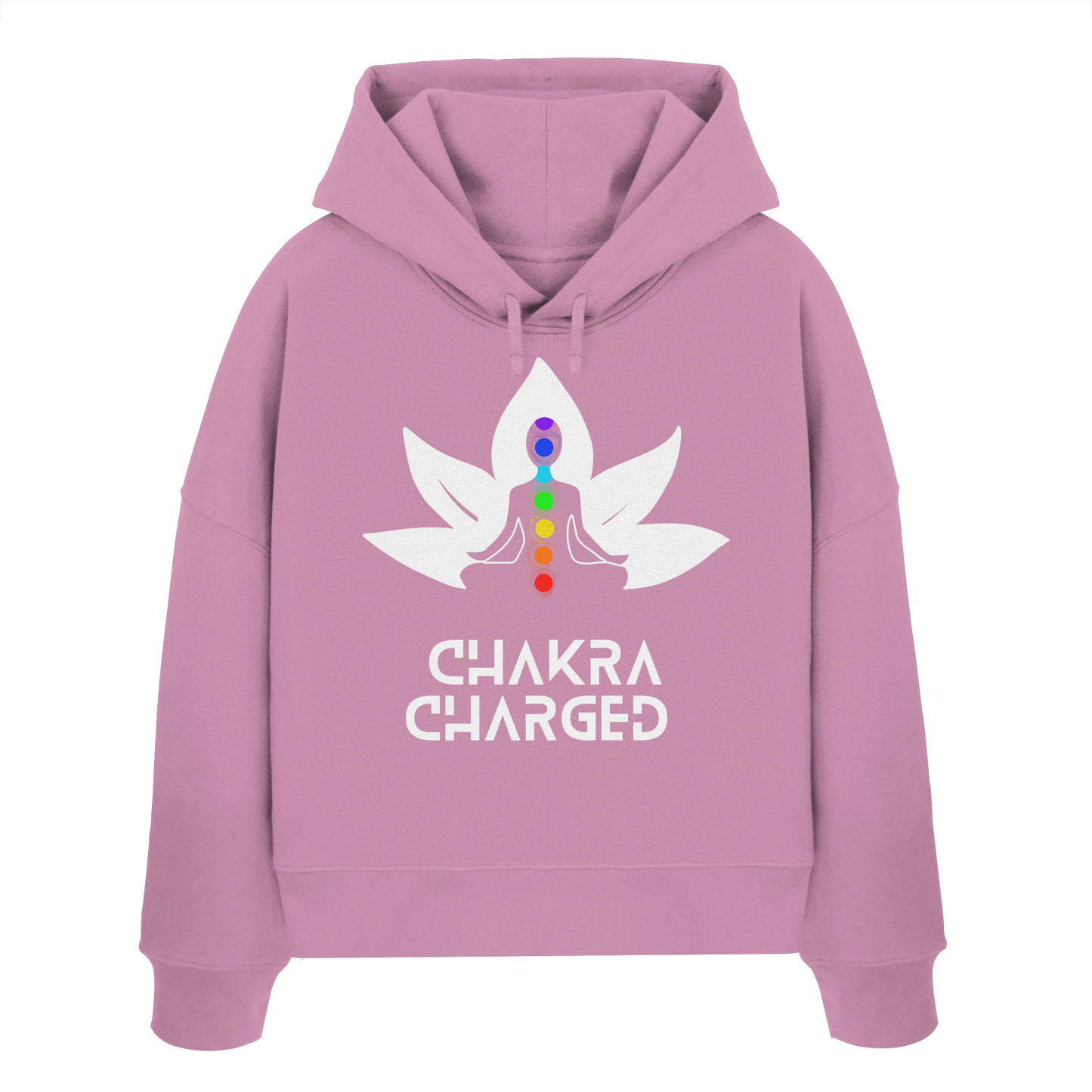 Chakra Charged Lotus - Womens Organic Boxcut Hoodie