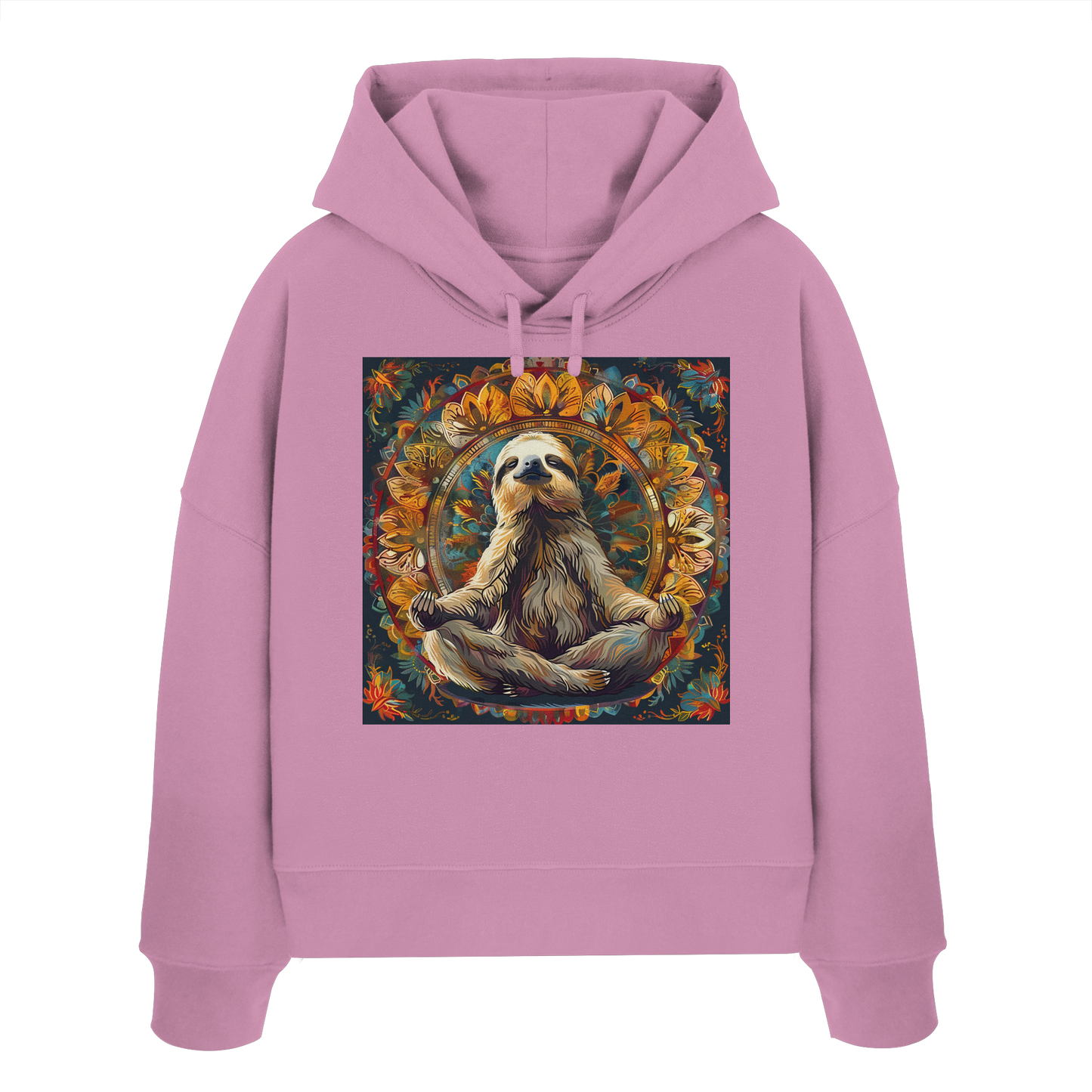 Meditierendes Faultier - Womens Organic Boxcut Hoodie
