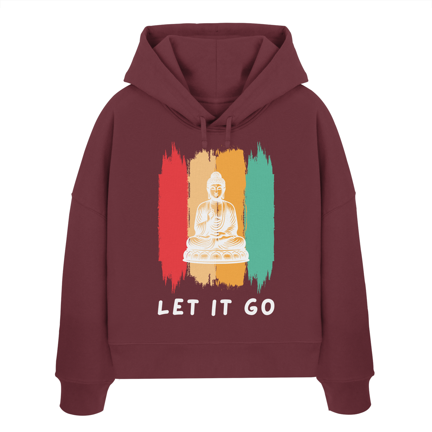 Let it Go Buddha - Womens Organic Boxcut Hoodie