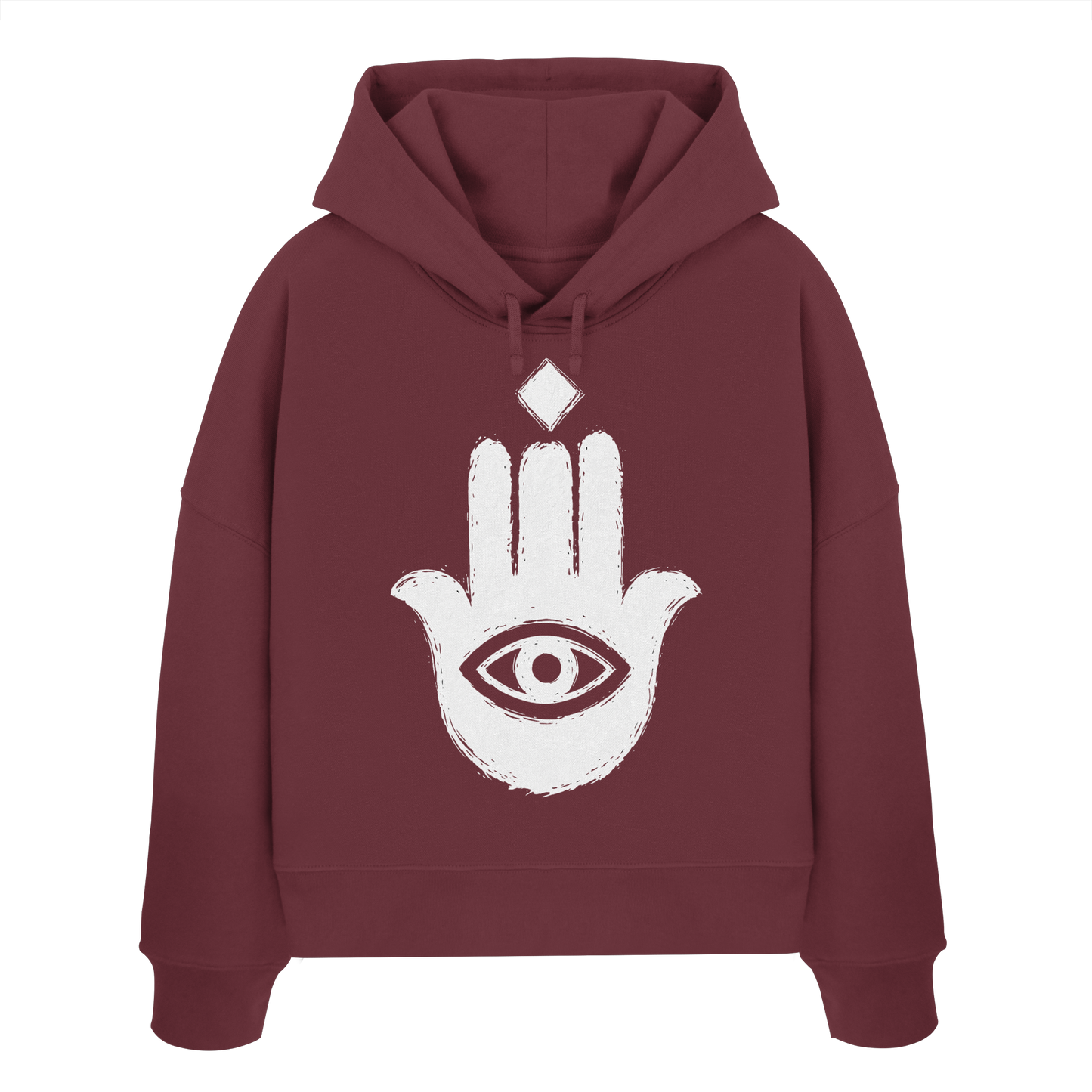 Hand der Fatima - Womens Organic Boxcut Hoodie