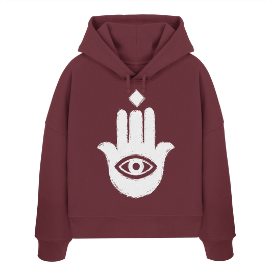 Hand der Fatima - Womens Organic Boxcut Hoodie