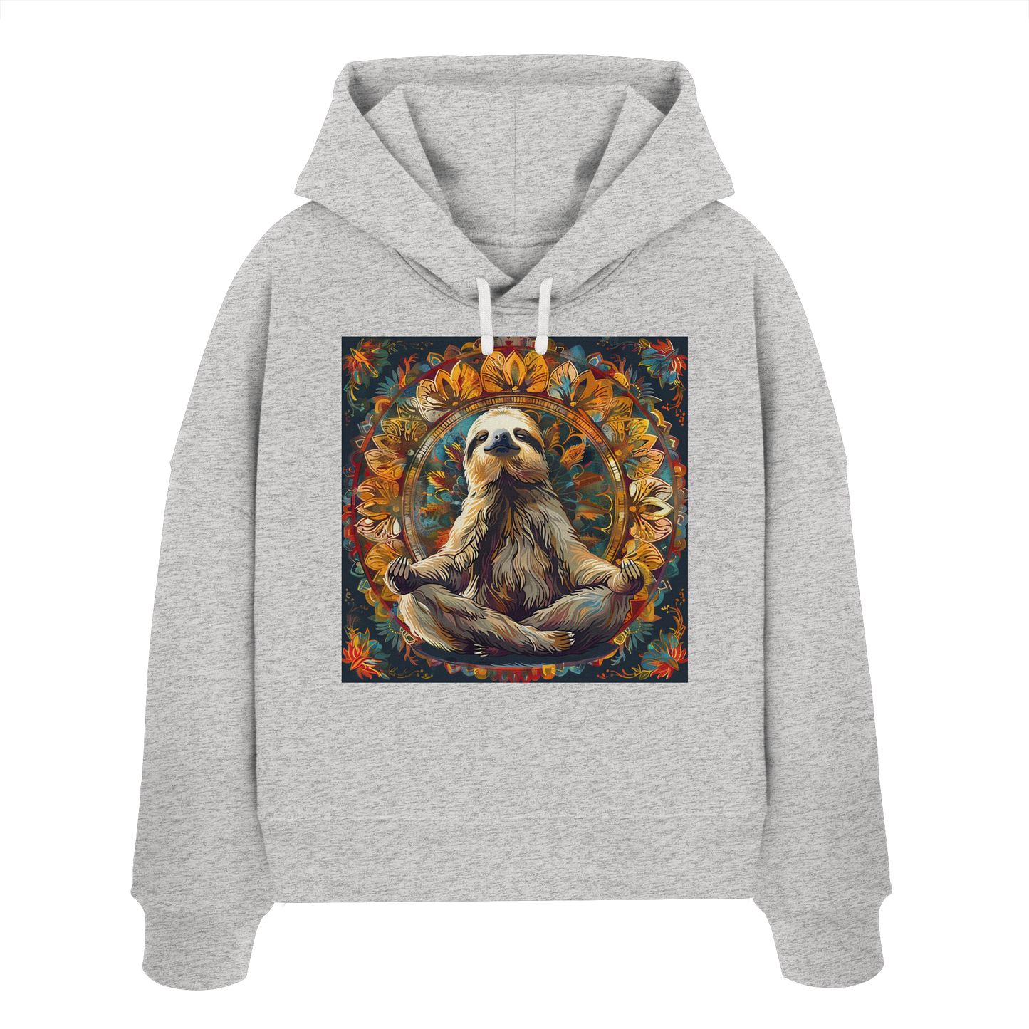 Meditierendes Faultier - Womens Organic Boxcut Hoodie