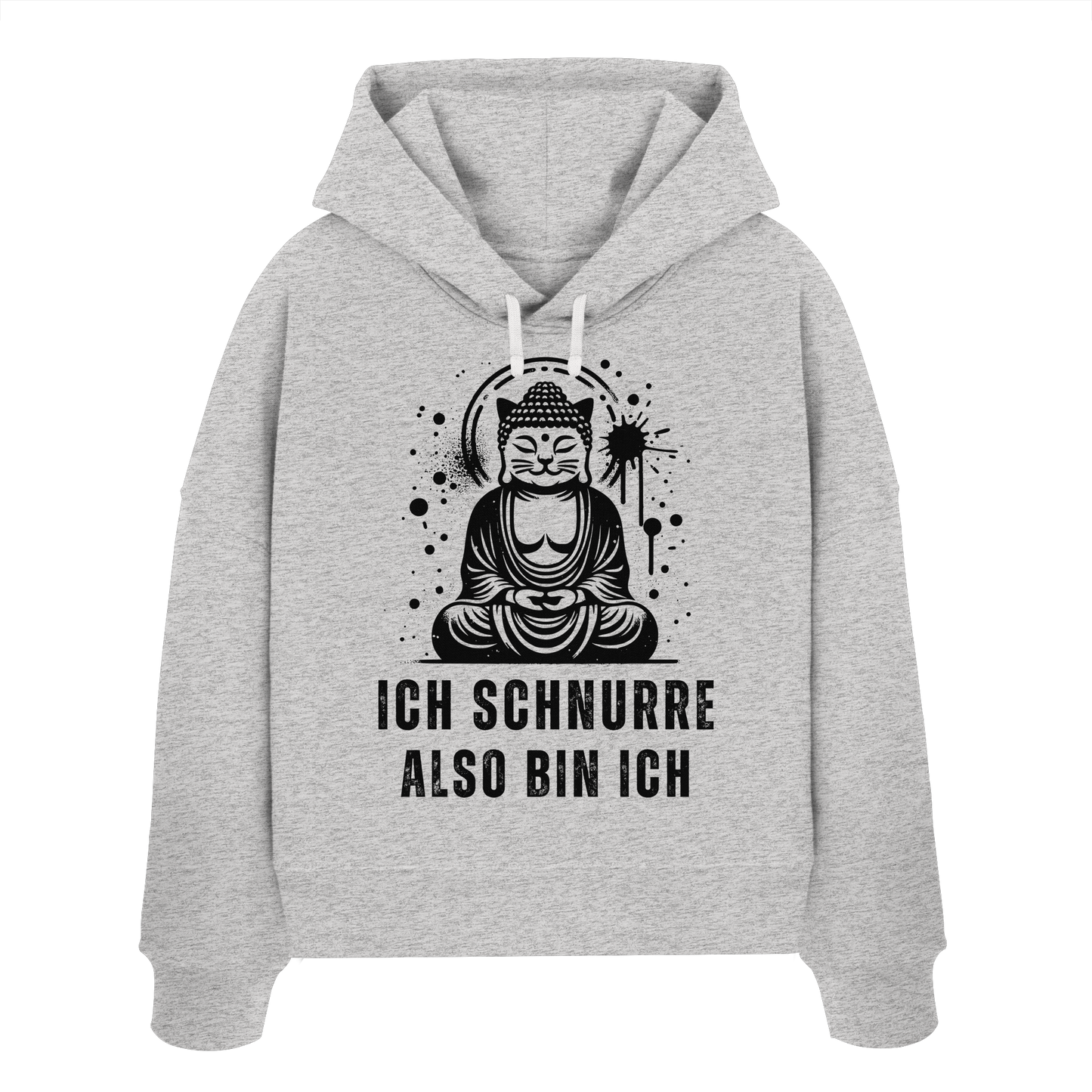 Ich schnurre also bin ich - Womens Organic Boxcut Hoodie