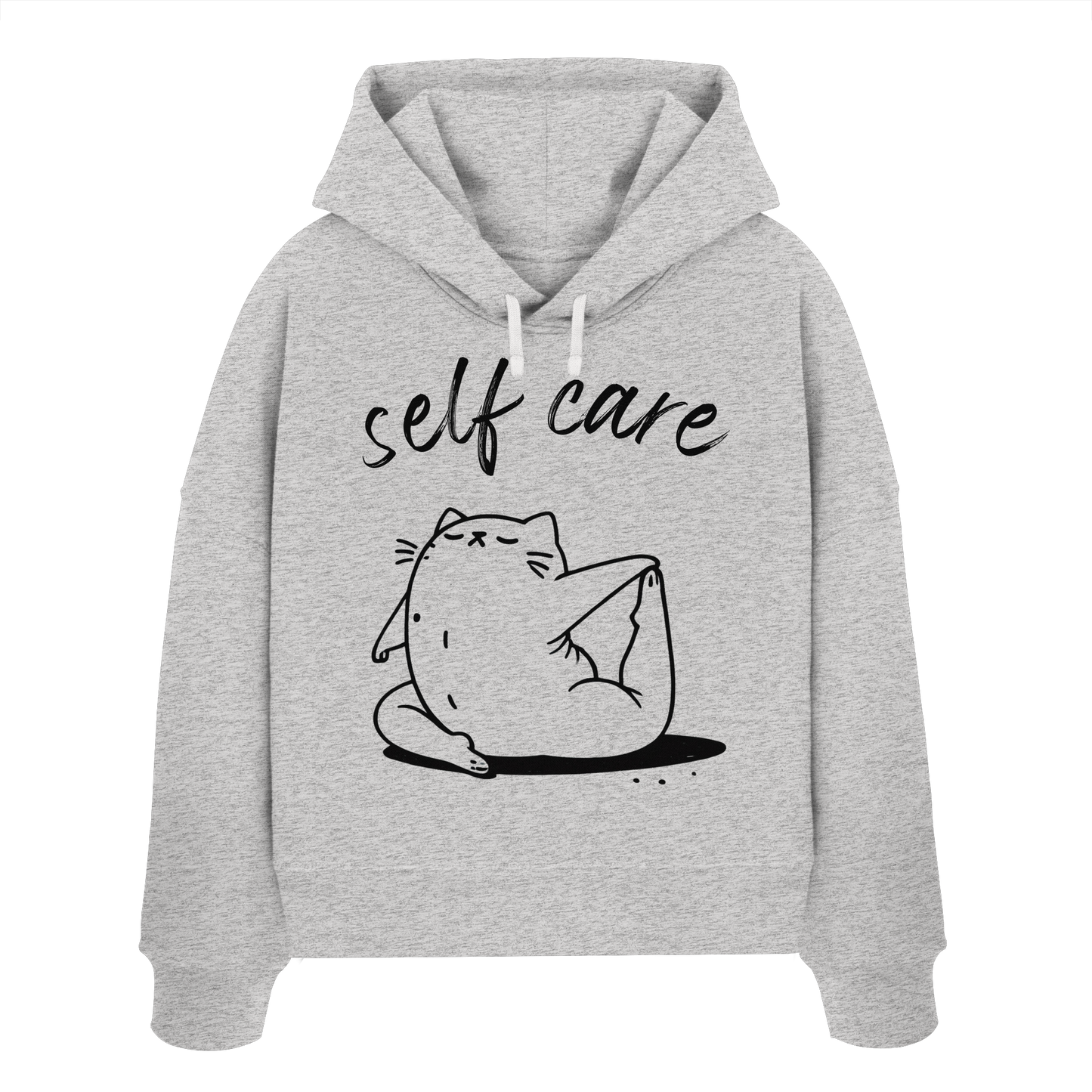 Selfcare Yoga Katze - Womens Organic Boxcut Hoodie