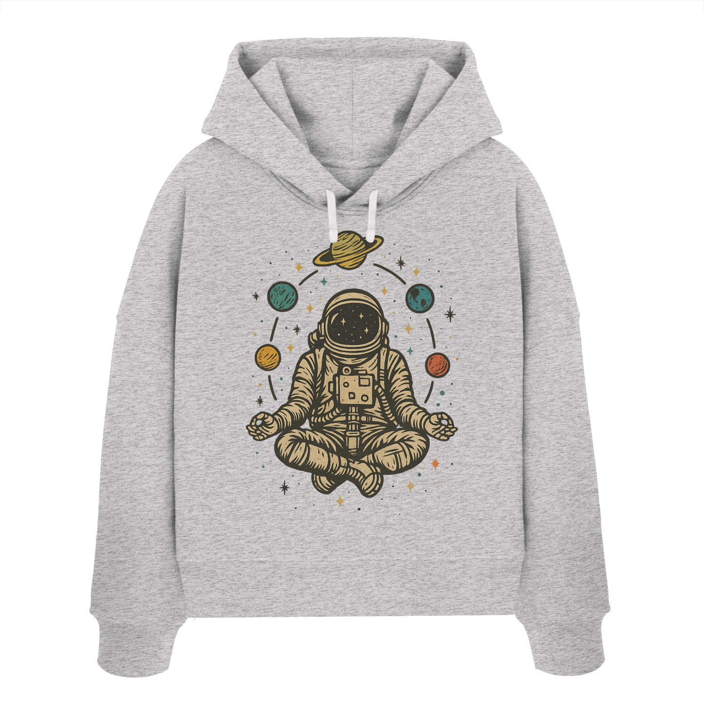 Meditierender Astronaut Zen - Womens Organic Boxcut Hoodie