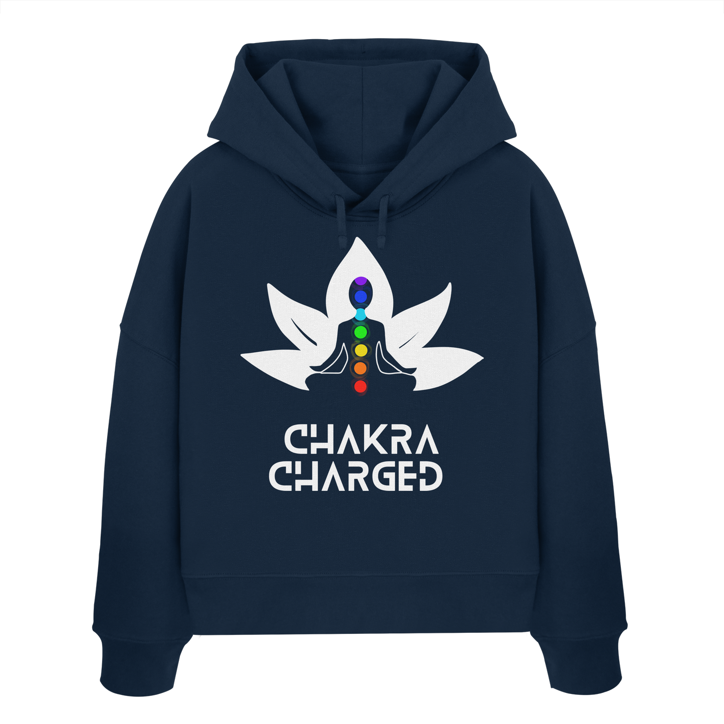 Chakra Charged Lotus - Womens Organic Boxcut Hoodie