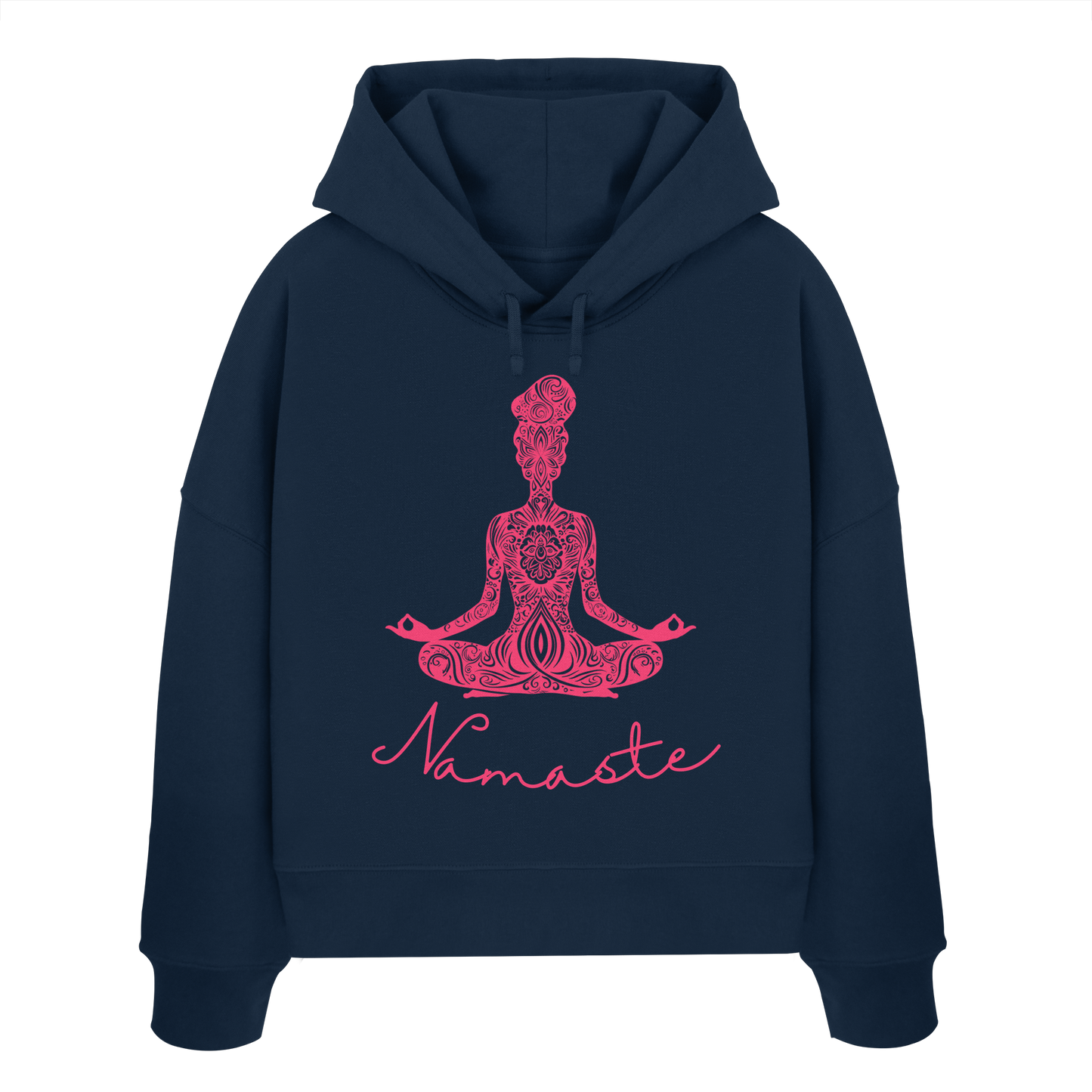 Frau Meditiert Namaste - Womens Organic Boxcut Hoodie