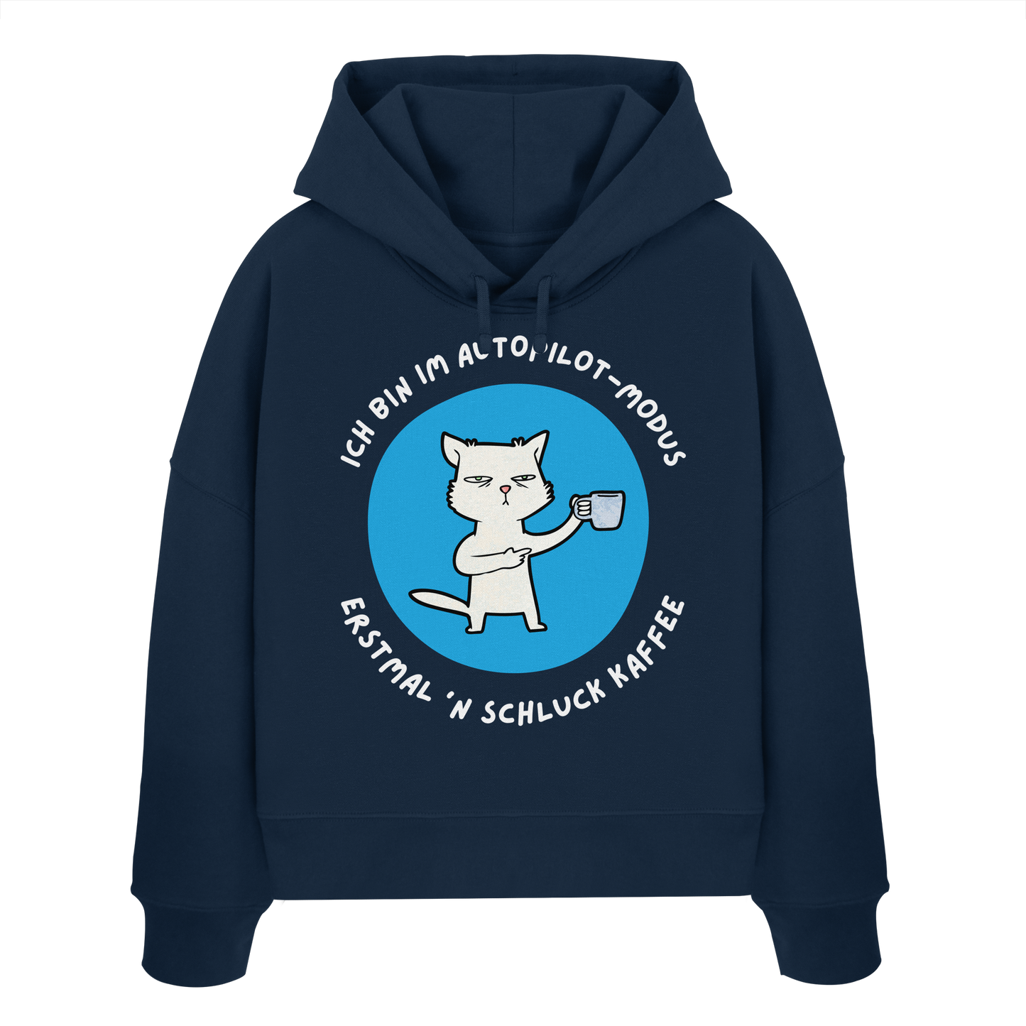 Kaffee Katze - Womens Organic Boxcut Hoodie